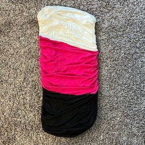 Moonstar Stretchy Slouched  Striped Color Tube Top Dress